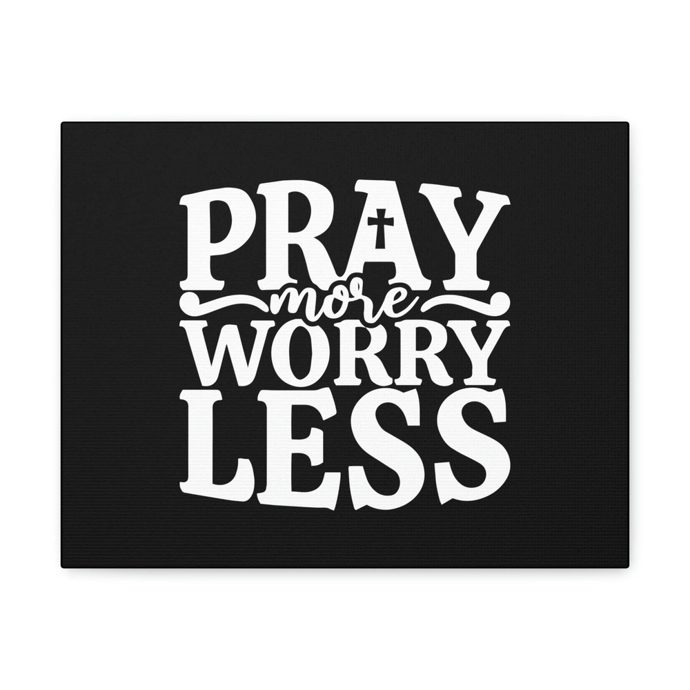 Scripture Walls Pray More Worry Less Philippians 4:6 Black Cross Christian Wall